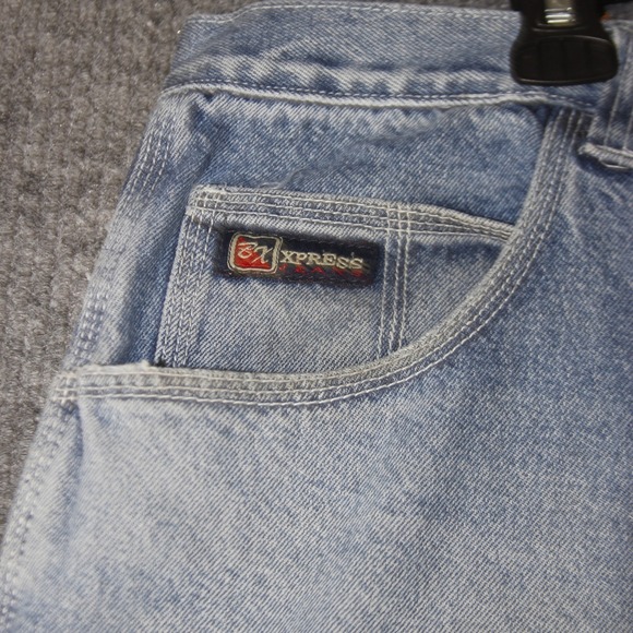 VTG Brooklyn Xpress Jeans Shorts Mens 44 Blue Denim Baggy Y2K Skate Pinkman - Picture 3 of 8